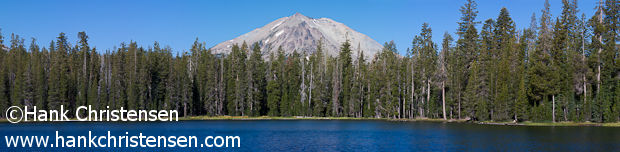 This panorama of Mt. Lassen was composed of 26 separate shots using a long telephoto lens