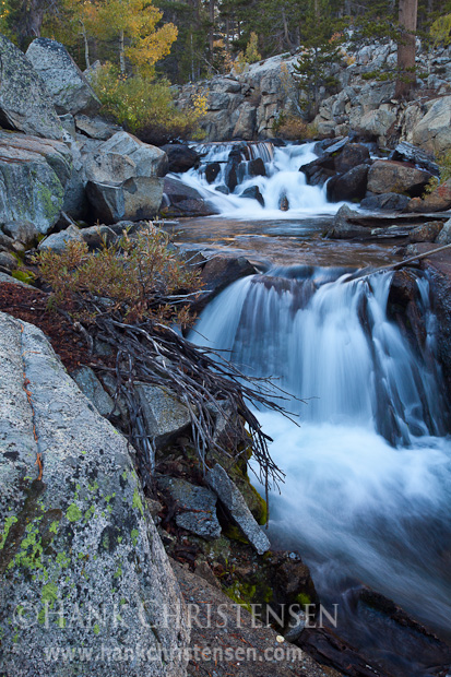 Water cascades down the south fork of Bishop Creek, Inyo National Forest, CA