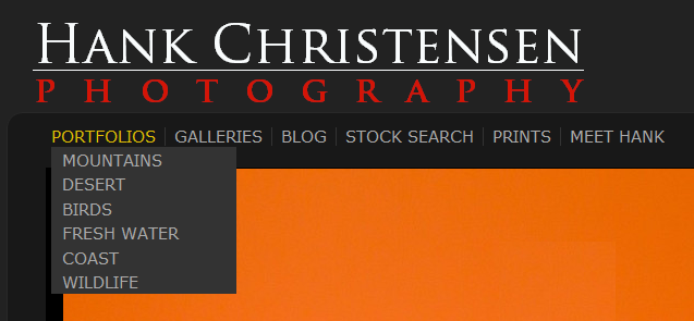 I introduced an all new Portfolio section to my website.  Use Portfolios to browse through photographs at your own pace, using the mouse or keyboard arrows.  It does not use Flash, so it works on all mobile devices.