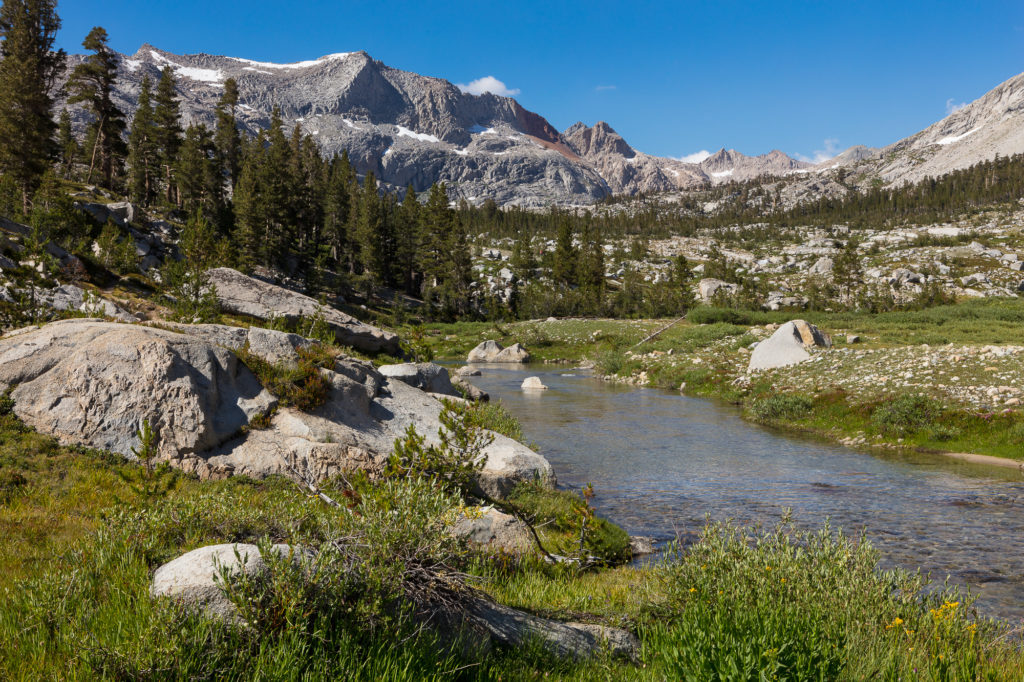 The big arroyo bubbles past the high sierra trail, Sequoia National Park