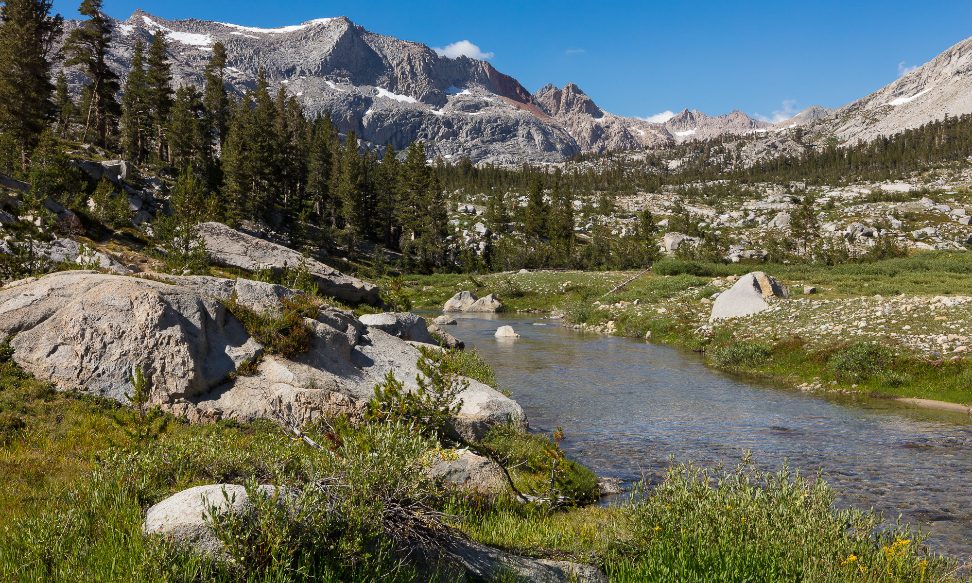 The big arroyo bubbles past the high sierra trail, Sequoia National Park